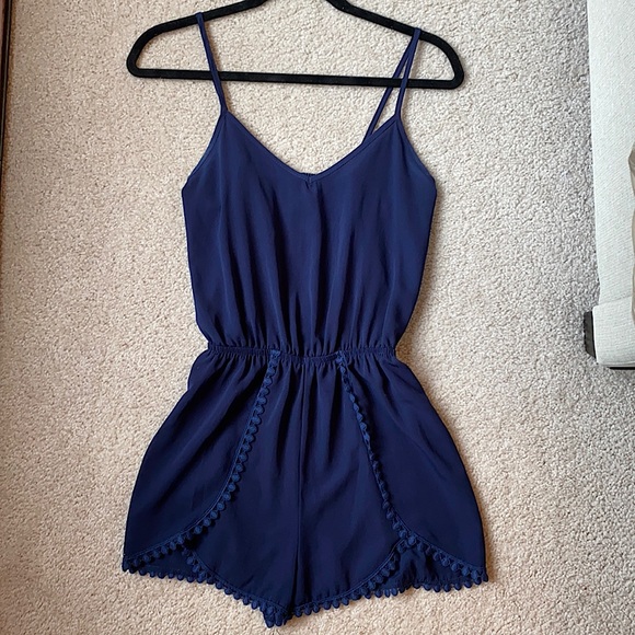 Navy Romper - Picture 1 of 2